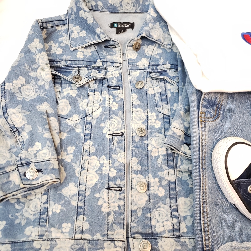 Tractor floral denim jacket